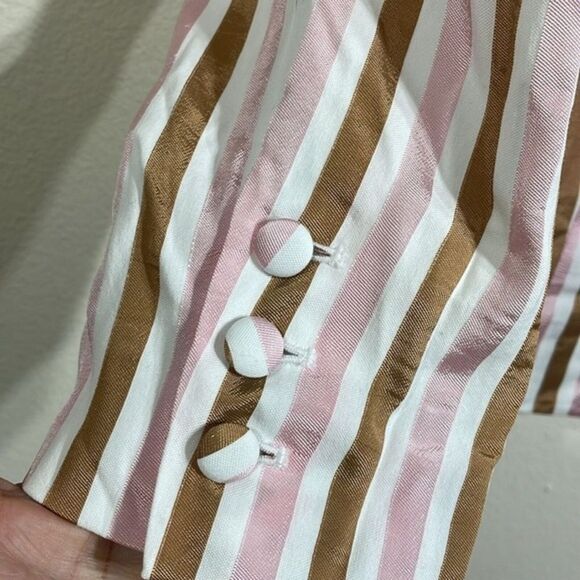 (N3) Frame Pink Brown White Striped br Blazer Jacket NWT Retail $580 Size‎ 6 - Picture 3 of 12